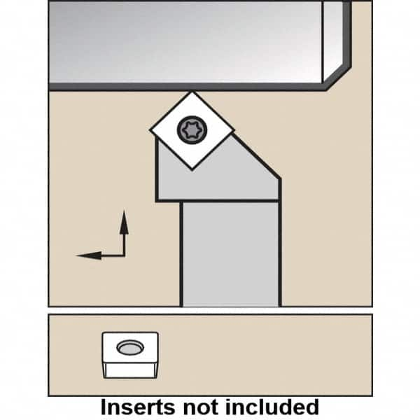 Kennametal - SSSC, Right Hand Cut, 45° Lead Angle, 16mm Shank Height x 16mm Shank Width, Neutral Rake Indexable Turning Toolholder - 100mm OAL, SC..120408 Insert Compatibility, Series SSSC - Caliber Tooling