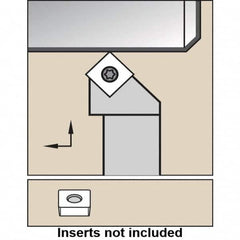 Kennametal - SSSC, Right Hand Cut, 45° Lead Angle, 16mm Shank Height x 16mm Shank Width, Neutral Rake Indexable Turning Toolholder - 100mm OAL, SC..120408 Insert Compatibility, Series SSSC - Caliber Tooling