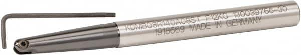 Kennametal - 10mm Cut Diam, 5mm Max Depth of Cut, 12mm Shank Diam, 150mm OAL, Indexable Ball Nose End Mill - 33.5mm Head Length, Straight Shank, KDMB Toolholder, KDMB 10.. Insert - Caliber Tooling