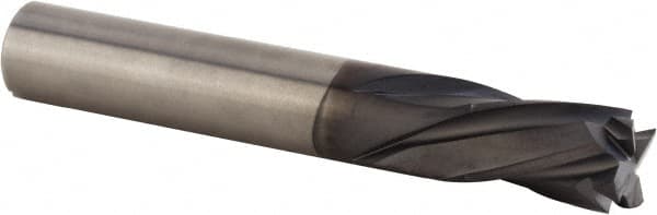 Kennametal - 3/8" Cutting Diam x 1-1/2" Length of Cut, 4 Flute, Compression Spiral Router Bit - Diamond Coated, Right Hand Cut, Solid Carbide, 4" OAL x 3/8" Shank Diam, Double Edge, 25° Helix Angle - Caliber Tooling