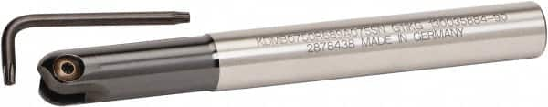 Kennametal - 1-1/4" Cut Diam, 5/8" Max Depth of Cut, 1-1/4" Shank Diam, 175mm OAL, Indexable Ball Nose End Mill - 56mm Head Length, Straight Shank, KDMB Toolholder, KDMB 1250.. Insert - Caliber Tooling