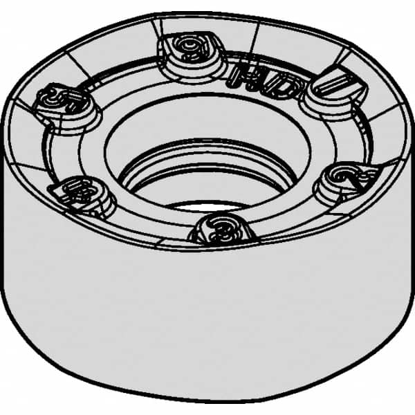 Kennametal - RNPJ1605M0 HD Grade KCPM20 Carbide Milling Insert - TiN/MT/TiCN/Al2O3 Finish, 1/4" Thick, 16mm Inscribed Circle - Caliber Tooling