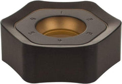 Kennametal - HNPJ759 Grade KCPK30 Carbide Milling Insert - TiN/TiCN/Al2O3 Finish, 0.2887" Thick, 7/8" Inscribed Circle, 3.5mm Corner Radius - Caliber Tooling