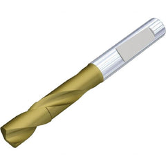 Screw Machine Length Drill Bit: 0.4606″ Dia, 140 °, Solid Carbide Multilayer TiAlN Finish, Right Hand Cut, Spiral Flute, Whistle Notch Shank, Series B041F-CPG