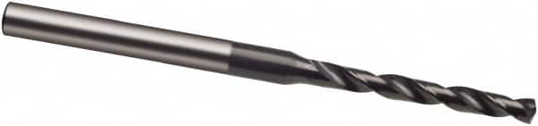 Micro Drill Bit: 0.0689″ Dia, 140 °, Solid Carbide TiAlN Finish, RH Cut, Spiral Flute, Straight-Cylindrical Shank, Series 6400 & 6401