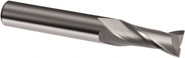 Guhring - 1", 2-1/4" LOC, 1" Shank Diam, 5" OAL, 2 Flute, Solid Carbide Square End Mill - Single End, Uncoated, Spiral Flute, 30° Helix, Right Hand Cut, Right Hand Flute, Series 3147 - Caliber Tooling