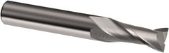 Guhring - 7/32", 5/8" LOC, 1/4" Shank Diam, 2-1/2" OAL, 2 Flute, Solid Carbide Square End Mill - Single End, Uncoated, Spiral Flute, 30° Helix, Right Hand Cut, Right Hand Flute, Series 3146 - Caliber Tooling