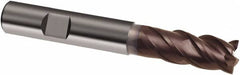 Guhring - 20mm, 38mm LOC, 20mm Shank Diam, 104mm OAL, 4 Flute, Solid Carbide Square End Mill - Single End, TiAlN Finish, Spiral Flute, 40/42° Helix, Centercutting, Right Hand Cut, Right Hand Flute, Series 3896 - Caliber Tooling