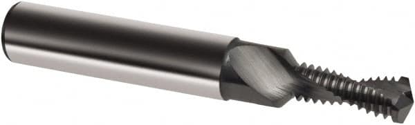 Guhring - M5x0.50 Metric Fine, 0.1772" Cutting Diam, 2 Flute, Solid Carbide Helical Flute Thread Mill - Internal Thread, 10.8mm LOC, 54mm OAL, 6mm Shank Diam - Caliber Tooling