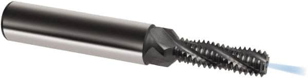 Guhring - M8x1 Metric Fine, 0.252" Cutting Diam, 3 Flute, Solid Carbide Helical Flute Thread Mill - Internal Thread, 20.5mm LOC, 74mm OAL, 10mm Shank Diam - Caliber Tooling