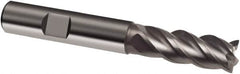 Guhring - 8mm, 19mm LOC, 8mm Shank Diam, 63mm OAL, 4 Flute, Solid Carbide Square End Mill - Single End, Uncoated, Spiral Flute, 40/42° Helix, Centercutting, Right Hand Cut, Right Hand Flute, Series 3319 - Caliber Tooling