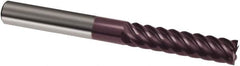 Guhring - 1/2", 2" LOC, 1/2" Shank Diam, 4-1/2" OAL, 6 Flute, Solid Carbide Square End Mill - Single End, FIREX Finish, Spiral Flute, 45° Helix, Right Hand Cut, Right Hand Flute, Series 3181 - Caliber Tooling