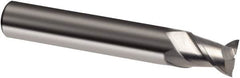 Guhring - 14mm, 14mm LOC, 14mm Shank Diam, 75mm OAL, 2 Flute, Solid Carbide Square End Mill - Single End, Uncoated, Spiral Flute, 45° Helix, Right Hand Cut, Right Hand Flute, Series 3310 - Caliber Tooling