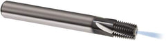 Guhring - 3/8-18 NPTF, 0.4921" Cutting Diam, 4 Flute, Solid Carbide Helical Flute Thread Mill - Internal Thread, 14.82mm LOC, 80mm OAL, 14mm Shank Diam - Caliber Tooling