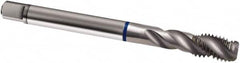 Guhring - 3/4-10 UNC 4 Flute 2B Modified Bottoming Spiral Flute Tap - Cobalt, Bright Finish, 125mm OAL, Right Hand Flute, Right Hand Thread, H5/H6, Series 1986 - Exact Industrial Supply