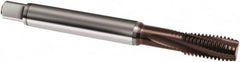 Guhring - 1/2-13 UNC 4 Flute 3BX Modified Bottoming Spiral Flute Tap - Powdered Metal, TiAlN Finish, 110mm OAL, Right Hand Flute, Right Hand Thread, H4, Series 1067 - Caliber Tooling