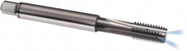 Guhring - M8x1.00 Metric Fine, 4 Flute, Bright Finish, Solid Carbide Spiral Point Tap - Modified Bottoming Chamfer, Right Hand Thread, 90mm OAL, 6H Class of Fit, Series 1861 - Exact Industrial Supply