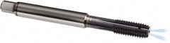 Guhring - M8x1.25 Metric 6HX D9/D10 Thread Limit Modified Bottoming Thread Forming Tap - Solid Carbide, TiCN Finish, 90mm OAL, Series 1972 - Caliber Tooling