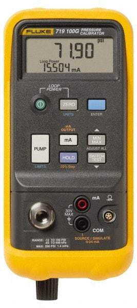 Fluke - 100 psi, Pressure Test Gauge and Calibrator - 0.01 psi, 1mbar Resolution - Caliber Tooling