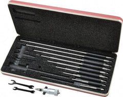 Starrett - 50 to 300mm, Mechanical Inside Micrometer Set - 0.01mm Graduation, Friction Thimble - Caliber Tooling