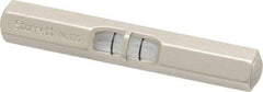 Starrett - 2-1/2 Inch Long, Horizontal, Tubular and Pocket Level - Satin Nickel-Plated, 1 Vial - Caliber Tooling