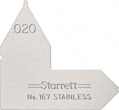 Starrett - Radius Gages Material: Stainless Steel Finish/Coating: Satin Chrome - Caliber Tooling