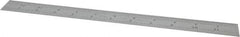 Starrett - 12" Long, 1/64, 1/50, 1/32, 1/10" Graduation, Flexible Steel Rule - 3R Graduation Style, 1" Wide, Silver, Satin Chrome Finish - Caliber Tooling