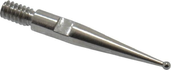 Starrett - 0.8mm Ball Diam, Carbide, Ball Test Indicator Contact Point - 5/8" Contact Point Length, Use with Starrett 811 & 811M Dial Test Indicators - Caliber Tooling