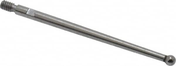 Starrett - 2mm Ball Diam, Carbide, Ball Test Indicator Contact Point - 1-5/16" Contact Point Length, Use with Starrett 811 & 811M Dial Test Indicators - Caliber Tooling