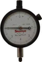 Starrett - 0.02" Range, 0-4-0 Dial Reading, 0.0001" Graduation Dial Drop Indicator - 2-1/4" Dial, 0.008" Range per Revolution - Caliber Tooling