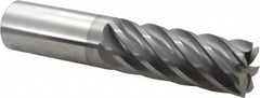 Accupro - 1", 7 Flute, Single End, Solid Carbide, 0.03" Corner Radius End Mill - 5" OAL, 37° Helix, Right Hand Flute, 2-5/8" LOC, Right Hand Cut - Caliber Tooling