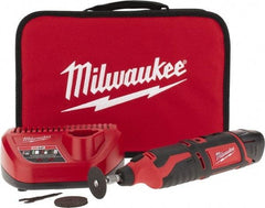 Milwaukee Tool - 12 Volt, Cordless Rotary Tool Kit - 5,000 to 32,000 RPM, Battery Included - Caliber Tooling