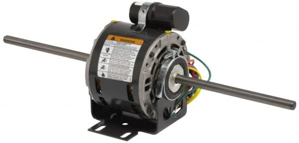 US Motors - 1/4 hp, OPAO Enclosure, Auto Thermal Protection, 1,075 RPM, 277 Volt, 60 Hz, Single Phase Permanent Split Capacitor (PSC) Motor - Size 48YZ Frame, Stud Mount, 3 Speed, Sleeve Bearings, 1.5 Full Load Amps, A Class Insulation, CCW Lead End - Caliber Tooling