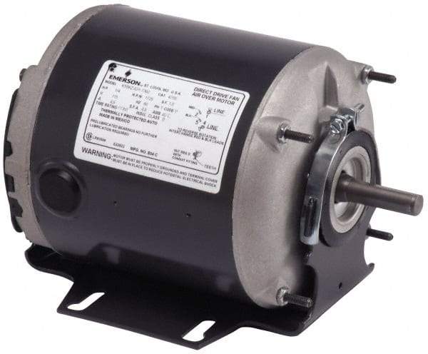 US Motors - 1/4 hp, TEAO Enclosure, Auto Thermal Protection, 1,725 RPM, 115 Volt, 60 Hz, Single Phase Split Phase Motor - Size 48Y Frame, Cradle Mount, 1 Speed, Ball Bearings, 4.8 Full Load Amps, B Class Insulation, Reversible - Caliber Tooling