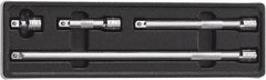 GearWrench - 3/8" Drive Socket Extension Set - 4 Pieces, Includes 1-1/2, 3, 6, 12" Lengths - Caliber Tooling