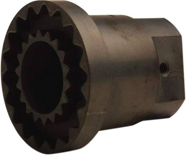 TB Wood's - 1" Bore, 1/4" x 1/8" Keyway Width x Depth, 2.46" Hub, 4 Flexible Coupling Hub & Flange - 2.46" OD, 2-1/2" OAL, Sintered Steel, Order 2 Hubs, 2 Flanges & 1 Sleeve for Complete Coupling - Caliber Tooling