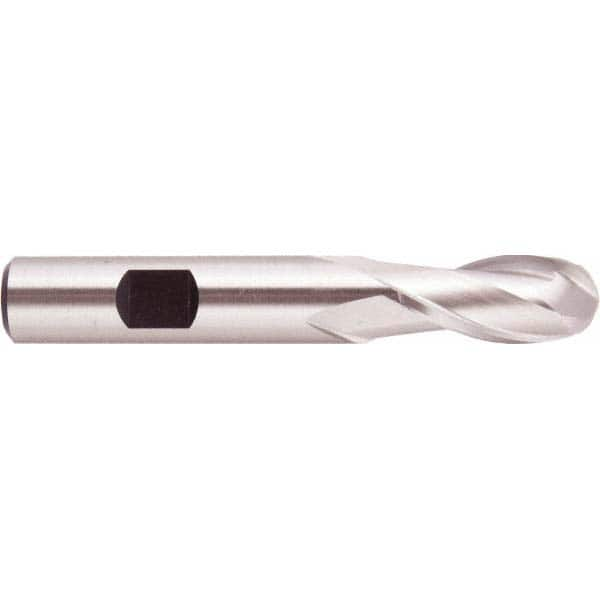 Regal Cutting Tools - 3/4" Diam, 1-5/8" LOC, 2 Flute High Speed Steel Ball End Mill - Caliber Tooling