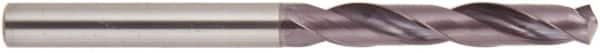 National Twist Drill - 19/64" 140° Solid Carbide Jobber Drill - AlTiN Finish, Right Hand Cut, Spiral Flute, Straight Shank, 3-9/16" OAL - Caliber Tooling