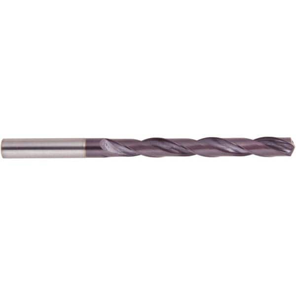 National Twist Drill - 11.3mm 140° Spiral Flute Solid Carbide Taper Length Drill Bit - Caliber Tooling