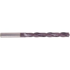 National Twist Drill - 10.3mm 140° Spiral Flute Solid Carbide Taper Length Drill Bit - Caliber Tooling