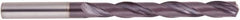 National Twist Drill - 11.5mm, 140° Point, Spiral Flute, Solid Carbide Taper Length Drill Bit - AlTiN Finish, 114mm Flute Length, 162mm OAL - Caliber Tooling