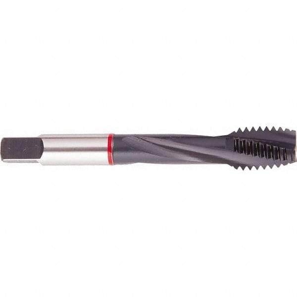 Regal Cutting Tools - M10x1.50 Metric Coarse 3 Flute 6H Bottoming Spiral Flute Tap - Powdered Metal, Oxide Finish, Right Hand Flute, Right Hand Thread, D6, Series Triple Crown - Exact Industrial Supply