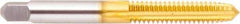 Regal Cutting Tools - M16x1.50 Metric Fine 6H 4 Flute TiN Finish High Speed Steel Straight Flute Standard Hand Tap - Taper, Right Hand Thread, 3-13/16" OAL, 1-13/16" Thread Length, D6 Limit, Oversize - Exact Industrial Supply