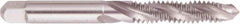 Regal Cutting Tools - 9/16-12 UNC 3 Flute 3B Plug Spiral Flute Tap - High Speed Steel, Bright Finish, 3-19/32" OAL, Right Hand Flute, Right Hand Thread, H3 - Exact Industrial Supply