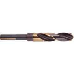 National Twist Drill - 9/16 to 1", 118° Point, Oxide/Gold Finish, High Speed Steel Reduced Shank Drill Bit Set - Caliber Tooling