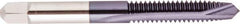 Regal Cutting Tools - 9/16-18 UNF, 3 Flute, AlTiN Finish, High Speed Steel Spiral Point Tap - Plug Chamfer, Right Hand Thread, 3-19/32" OAL, 1-21/32" Thread Length, 0.429" Shank Diam, 3B Class of Fit - Exact Industrial Supply