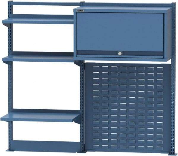 Lista - Steel Workbench & Workstation Riser Combination - 48" High, Use with 72" Long Workbenches - Caliber Tooling