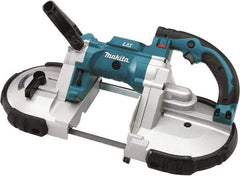 Makita - 18 Volt, 44-7/8" Blade, 530 SFPM Cordless Portable Bandsaw - 4-3/4" (Round) & 4-3/4 x 4-3/4" (Rectangle) Cutting Capacity, Lithium-Ion Battery Not Included - Caliber Tooling