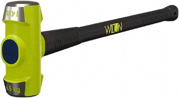 Wilton - 14 Lb Head, 36" Long Sledge Hammer - Steel Head, Steel Handle with Grip - Caliber Tooling