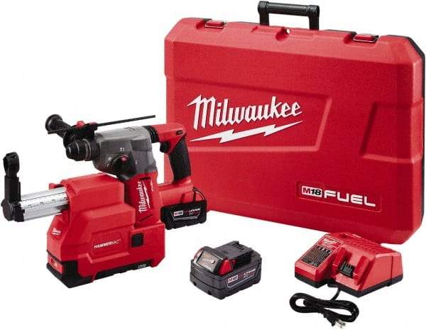 Milwaukee Tool - 18 Volt 1-1/8" SDS Plus Chuck Cordless Rotary Hammer - 0 to 5,000 BPM, 0 to 1,300 RPM, Reversible - Caliber Tooling